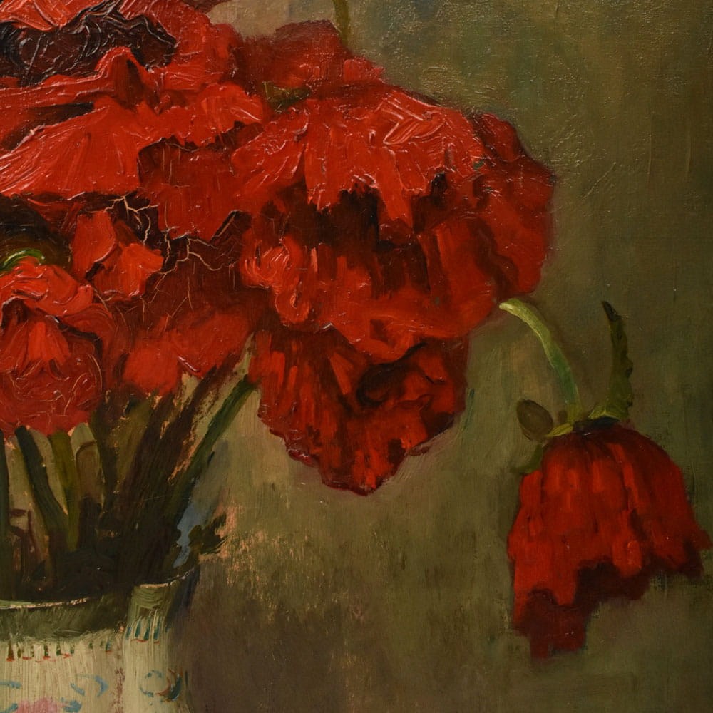 QF785 7a antique floral painting flower oil still life